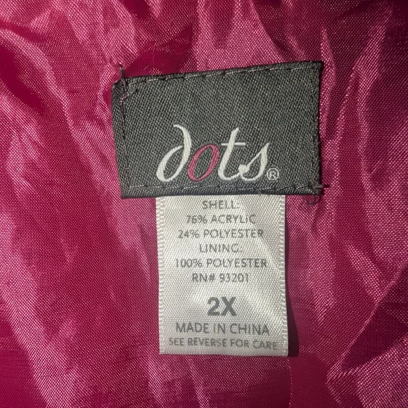 Dots Fuchsia Teddy Jacket - Picture 3 of 3